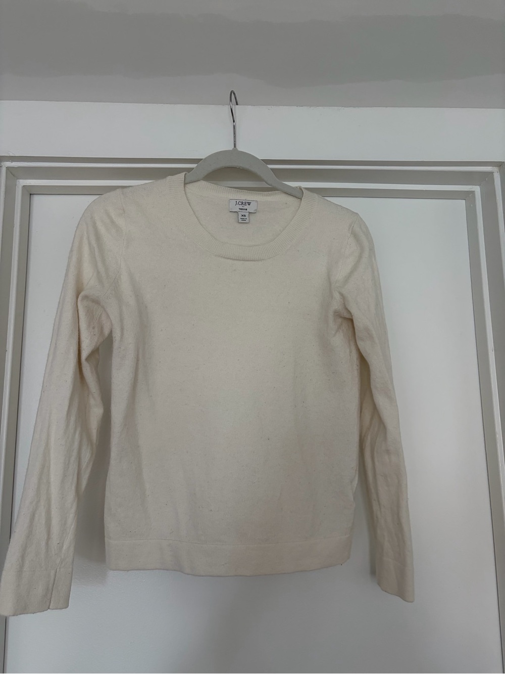 J. Crew Cream Crewneck Sweater size XS